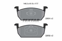 Remblokkenset, schijfrem TEXTAR, u.a. für Seat, VW, Audi, Skoda