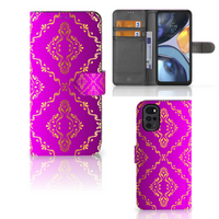 Wallet Case Motorola Moto G22 Barok Roze