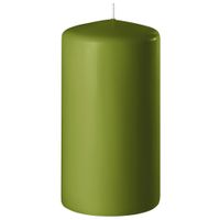 1x Kaarsen olijf groen 6 x 10 cm 36 branduren sfeerkaarsen   -