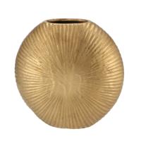 Bloemenvaas Nordic design model plat - goud - 23 x 7 cm - moderne vaas - thumbnail