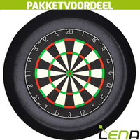 Lena Professional Dartbord + Lena Dartbord Verlichting Basic Zwart