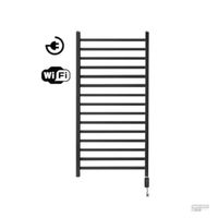 Radiator Sanicare Qubic Met Wifi 126,4 x 60 cm Mat Zwart Met Thermostaat Zwart Sanicare