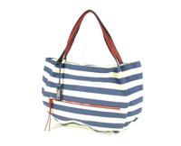 Shopper schoudertas damestas NIKI Blauw wit