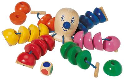 Selecta Spielzeug rijgspel Octopus junior hout 26 delig Selecta Spielzeug rijgspel Octopus junior hout 26 delig
