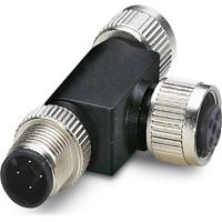 Phoenix Contact 1559783 Sensor/actuator verdeler en adapter M12 SPEEDCON Aantal polen (sensoren): 4 Adapter, T-vorm 5 stuk(s) - thumbnail