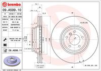 Remschijf BREMBO, Remschijftype: Binnen geventileerd, u.a. für BMW