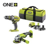 Ryobi R18PDAG-242S | ONE+ 18V Accu 2-delig Combokit | Inclusief 2 accu&apos;s en lader 5133003842 - thumbnail