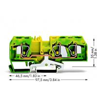 WAGO 284-687/999-950 Aardingsklem 10 mm Spanveer Toewijzing: Terre Groen, Geel 25 stuk(s) - thumbnail