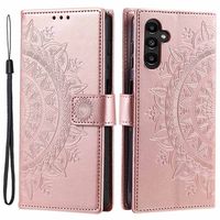 Samsung Galaxy A34 5G Mandala Series Wallet Case - Rose Gold - thumbnail