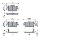 Remblokkenset, schijfrem BOSCH, u.a. für Hyundai, KIA