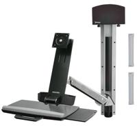 Ergotron StyleView Sit-Stand Combo System Monitor-wandbeugel 1-voudig 25,4 cm (10) - 61,0 cm (24) Zwart, Zilver Toetsenbordhouder, Kantelbaar, Zwenkbaar, - thumbnail