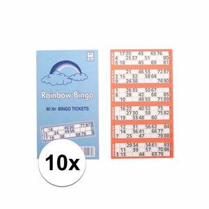 10x Bingokaarten 1-90   -