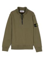 Stone Island Junior sweat en coton à motif Compass - Vert - thumbnail