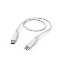 Hama Kabel Flexible USB 2.0 C stekker - USB C oplaadstekker (480 Mbit/s, nylon, 3A, verguld, 1,5 m) wit