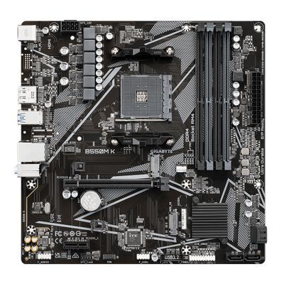 Gigabyte B550M K 1.0 Moederbord Socket AMD AM4 Vormfactor Micro-ATX Moederbord chipset AMD® B550