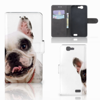 Huawei Ascend G7 Telefoonhoesje met Pasjes Franse Bulldog