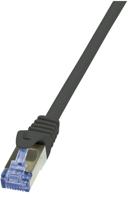 LogiLink CQ3063S RJ45 Netwerkkabel, patchkabel CAT 6A S/FTP 3.00 m Zwart Vlambestendig, Snagless 1 stuk(s)