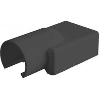 Verloopmof zwart van ronde 16mm naar platte buis Canalit CS25