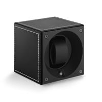 Swiss Kubik Masterbox Black Leather White Stitches