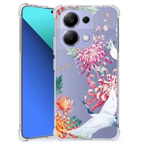 Xiaomi Redmi Note 13 4G Case Anti-shock Bird Flowers