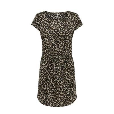 ONLY jurk ONLMAY met all over print zwart/zand