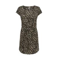 ONLY jurk ONLMAY met all over print zwart/zand