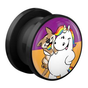 Tunnel met Chubby Unicorn Design Acryl Tunnels & Plugs