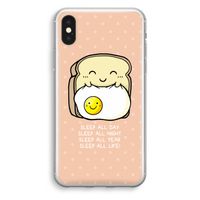 Sleep All Day: iPhone X Transparant Hoesje