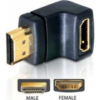 Delock 65071 Adapter HDMI male naar HDMI female 90° naar beneden - thumbnail