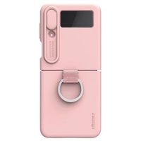 Nillkin CamShield Silky Samsung Galaxy Z Flip4 Siliconen Hoesje - Roze - thumbnail