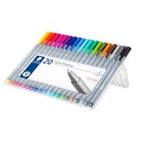 Staedtler 334 SB20 0,3 mm Triplus Fineliner pen - diverse kleuren (pak van 20)