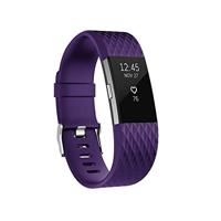 By Qubix - Compatible met Fitbit Charge 2 siliconen bandje - Maat: Small - Paars - Compatible fitbit bandje