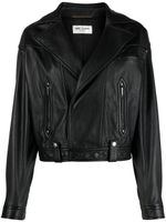 Saint Laurent veste de moto à boutons pression - Noir