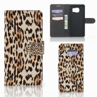 Samsung Galaxy S7 Edge Telefoonhoesje met Pasjes Leopard