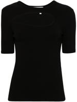 REMAIN Dot ribgebreide top - Zwart