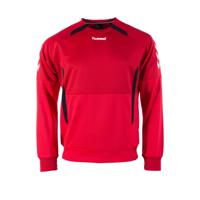 hummel Authentic Crew Sweater Kids Rood Zwart - thumbnail