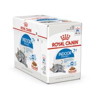 Royal Canin Indoor Sterilised 7+ | 12 x 85 g | Compleet voer voor huiskatten vanaf 7 jaar | Voor gesteriliseerde katten die in huis leven | hapjes in gelei