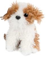 Take Me Home knuffelhond junior 19 cm pluche wit/bruin