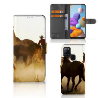 Samsung Galaxy A21s Telefoonhoesje met Pasjes Design Cowboy