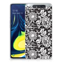 Samsung Galaxy A80 TPU Case Black Flowers