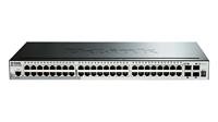 D-Link DGS-1510-52X/E Smart Managed Gigabit Stack Switch (52 ports, of which 48 x 10/100/1000 Mbit/s, 4 x 10G SFP+) - Alleen EU-netsnoer