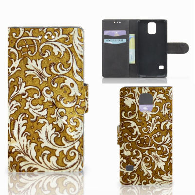 Wallet Case Samsung Galaxy S5 | S5 Neo Barok Goud Wallet Case Samsung Galaxy S5 | S5 Neo Barok Goud