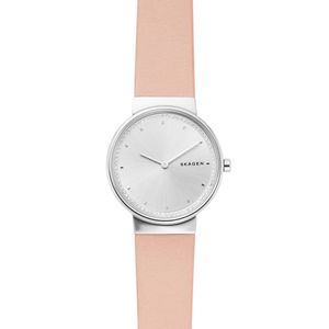 Horlogeband Skagen SKW2753 Leder Roze 17mm