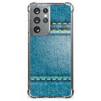 Samsung Galaxy S21 Ultra Anti Shock Bumper Case Jeans - thumbnail