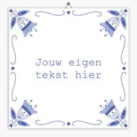 Delfts Blauw tegeltje klokje