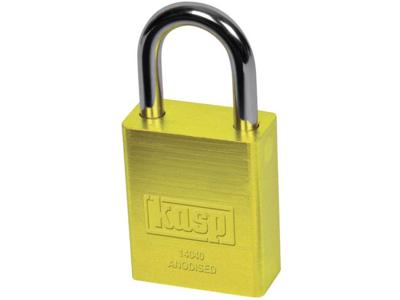 Kasp K14040GOLD Hangslot 38 mm Verschillend sluitend Goud-geel