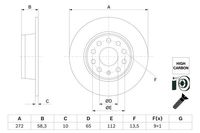 Remschijf BOSCH, Remschijftype: Massief, u.a. für Seat, Audi, Skoda, VW, Cupra - thumbnail