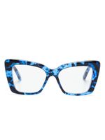 Balenciaga Eyewear lunettes de vue à monture papillon - Bleu