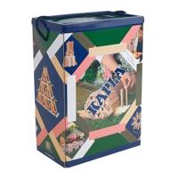 KAPLA SPRING Vat 200 gekleurde planken (groen, roze en wit), houten speelgoed, constructieset, vanaf 2 jaar