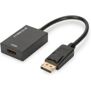 Digitus AK-340415-002-S video kabel adapter 0,2 m DisplayPort HDMI Type A (Standaard) Zwart